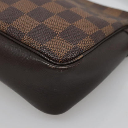 Louis Vuitton Trousse Make Up Bag Damier, BROWN, CANVAS, Clutche & pouche