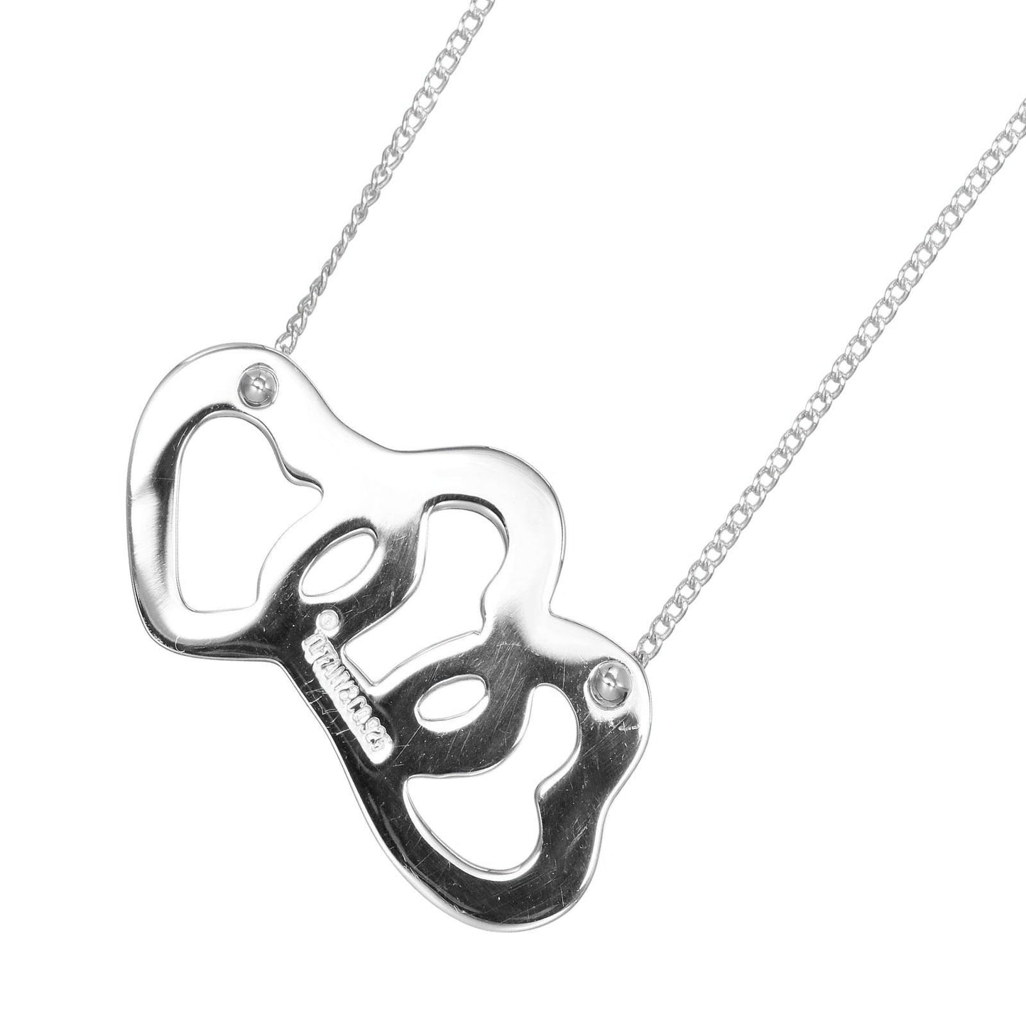 Tiffany & Co. Triple Heart Pendant Necklace Sterling Silver, SILVER, SILVER, Necklace