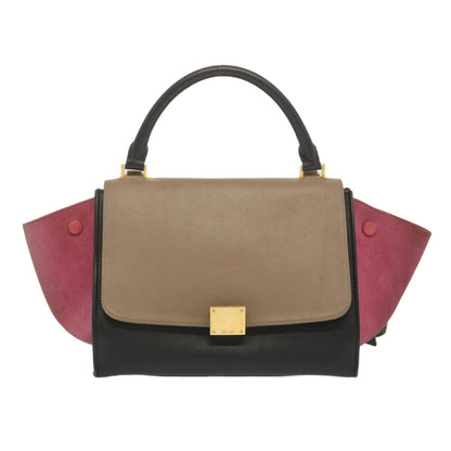 Celine Trapeze Bag Leather with Suede, MULTICOLOUR, LEATHER, Handbag