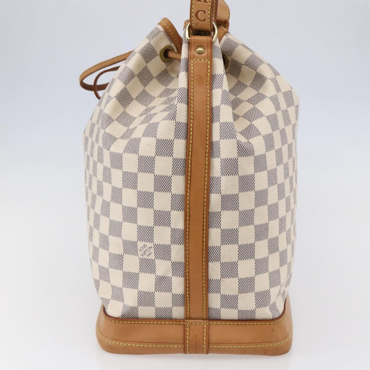 Louis Vuitton Noe Handbag Damier, WHITE, CANVAS, Shoulder bag