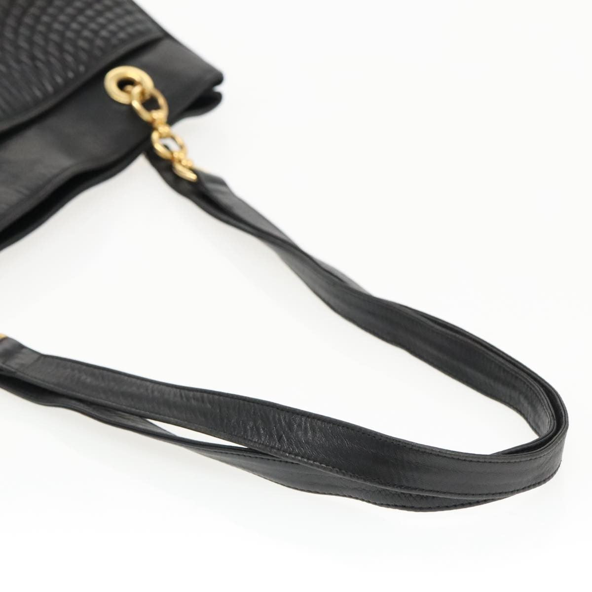 Bally Vintage Tote Bag Quilted Leather, Black, Leather, Shoulder Bag