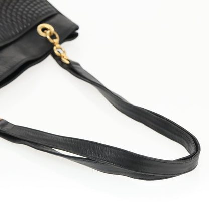 Bally Vintage Tote Bag Quilted Leather, Black, Leather, Shoulder Bag