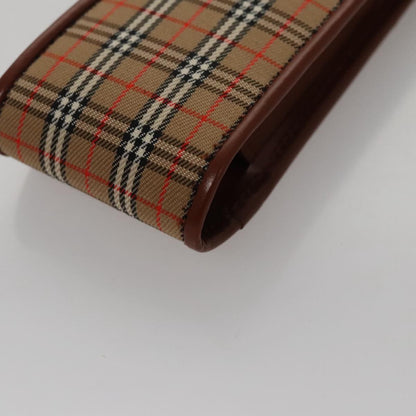 Burberry Nova check Pochette Canvas, BEIGE, CANVAS, Clutche & pouche