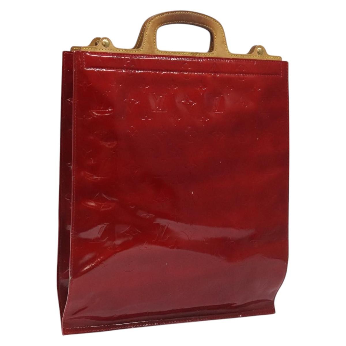 Louis Vuitton Stanton Handbag Monogram Vernis, RED, PATENT_LEATHER, Tote bag