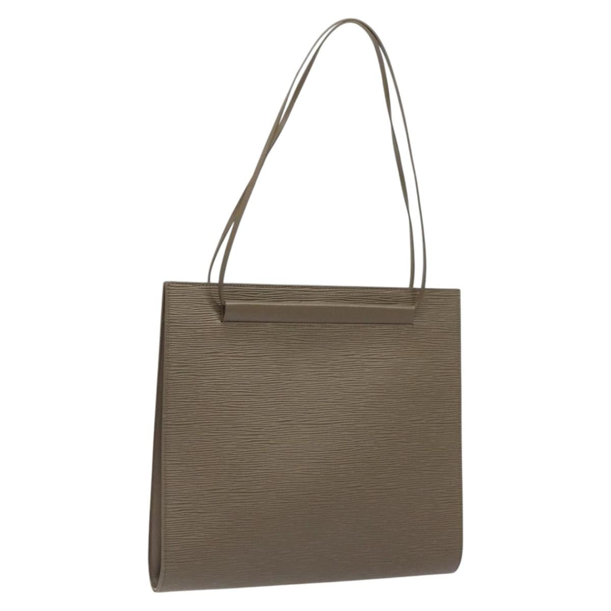 Louis Vuitton Saint Tropez Handbag Epi Leather, Gray, Leather, Shoulder Bag