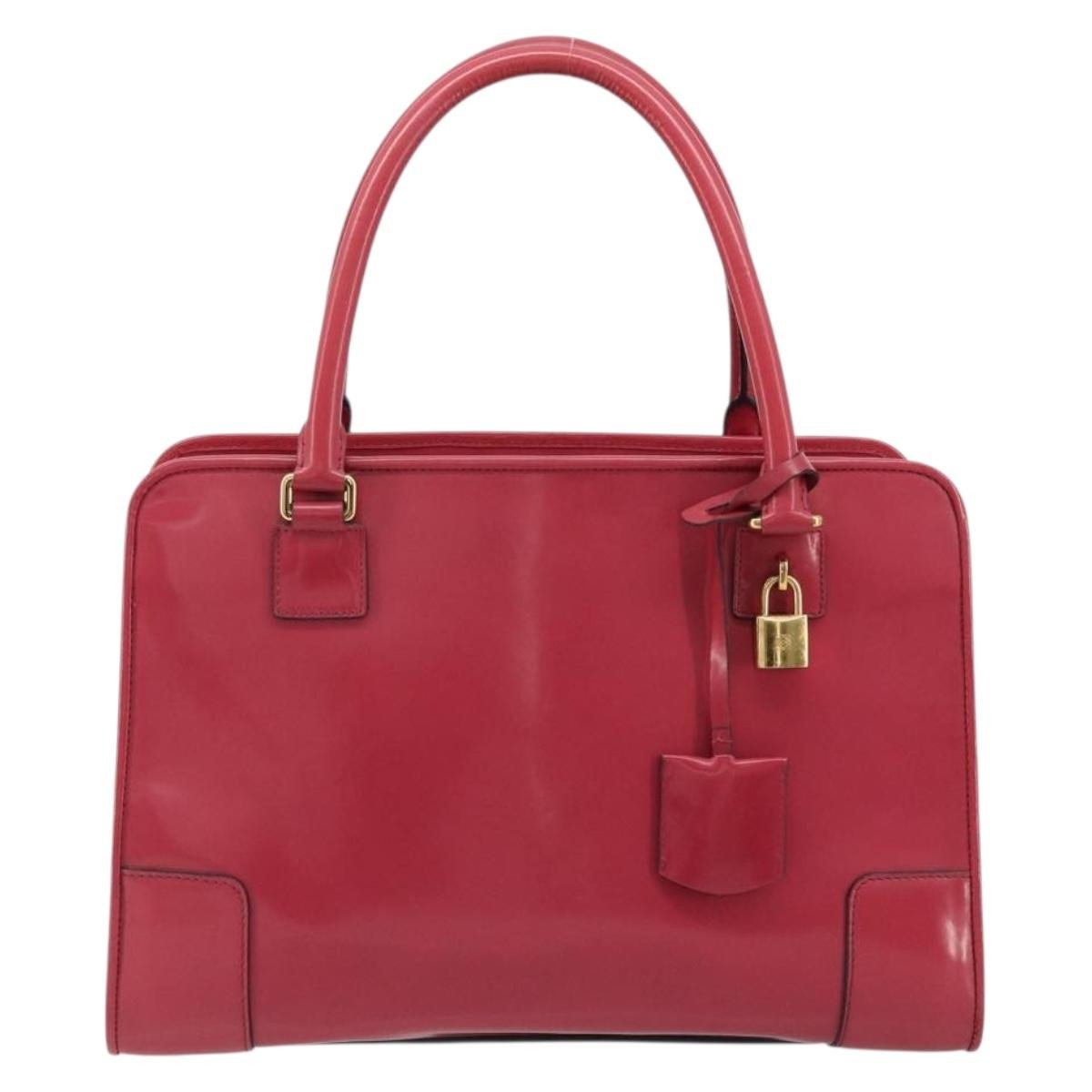 Loewe Amazona Bag Patent, Pink, Patent Leather, Handbag