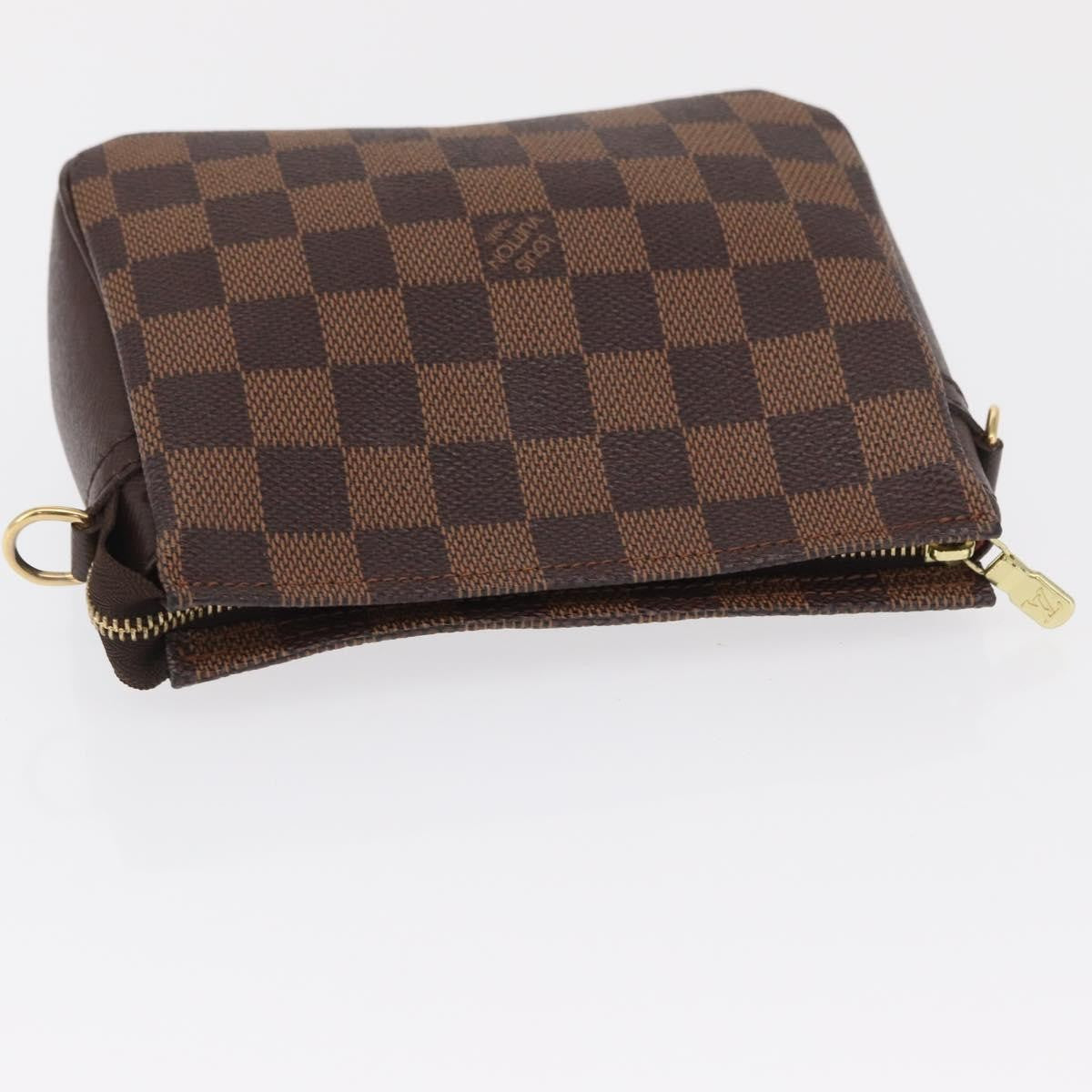 Louis Vuitton Trousse Make Up Bag Damier, BROWN, CANVAS, Clutche & pouche