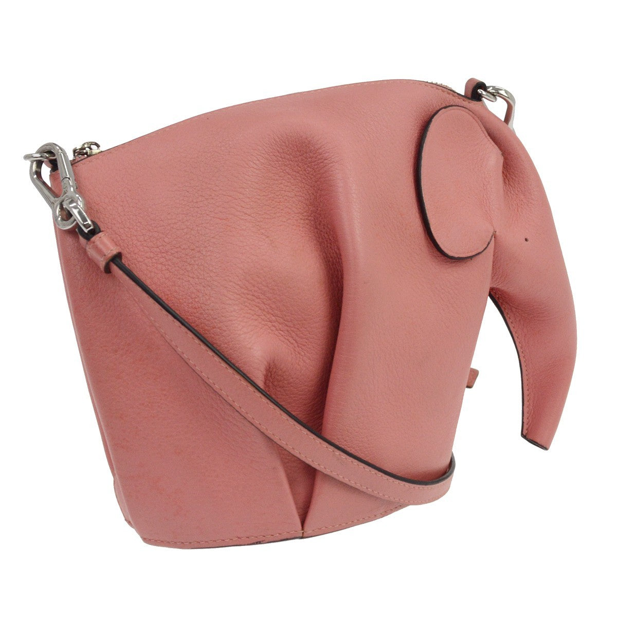 Loewe Elephant Crossbody Bag Leather, Pink, Leather, Shoulder Bag