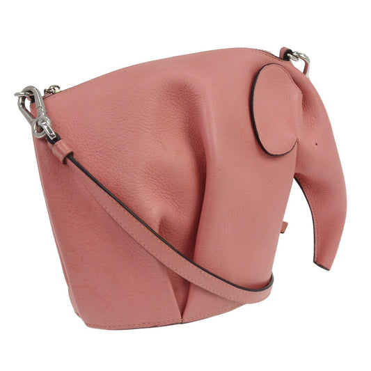 Loewe Elephant Crossbody Bag Leather, Pink, Leather, Shoulder Bag