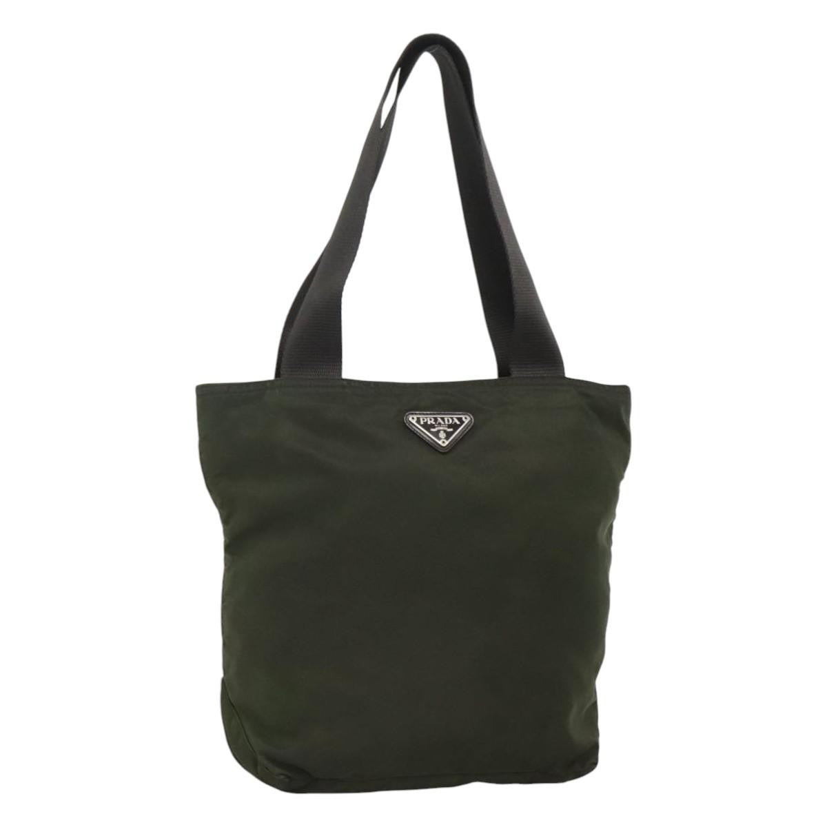 Prada Vintage Convertible Zip Tote Tessuto, KHAKI, NYLON, Tote bag
