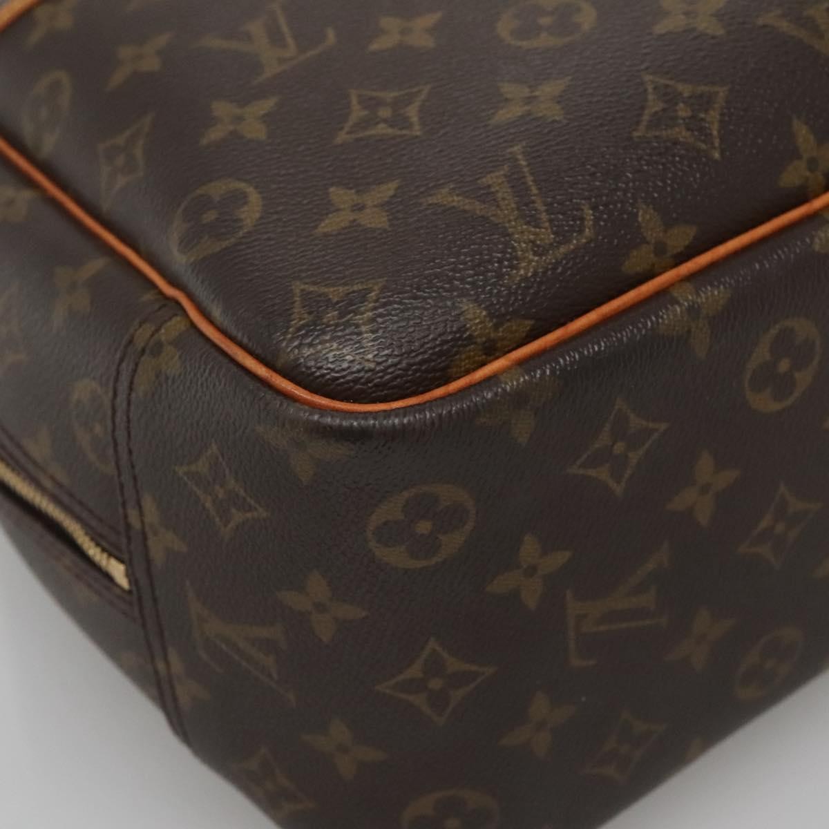 Louis Vuitton Deauville Handbag Monogram Canvas, BROWN, CANVAS, Handbag