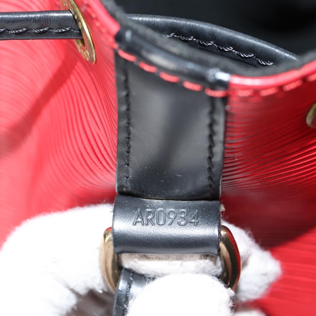 Louis Vuitton Bicolor Petit Noe Handbag Epi Leather, RED, LEATHER, Shoulder bag