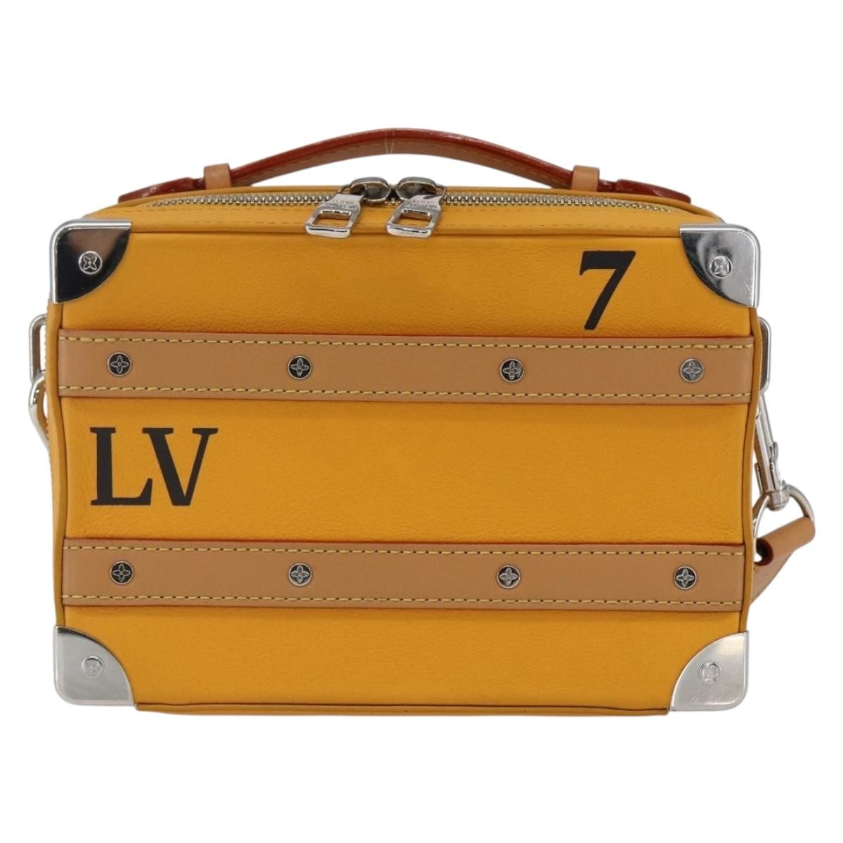 Louis Vuitton Handle Soft Trunk Bag Monogram Taurillon Leather, Yellow, Leather, Clutch