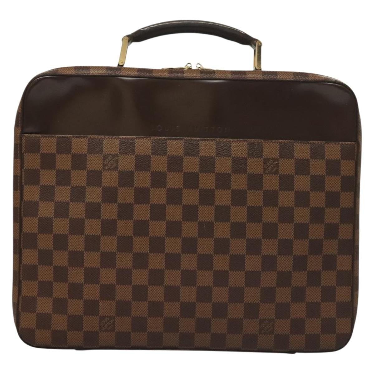 Louis Vuitton Sabana Laptop Briefcase Damier, BROWN, CANVAS, Briefcase