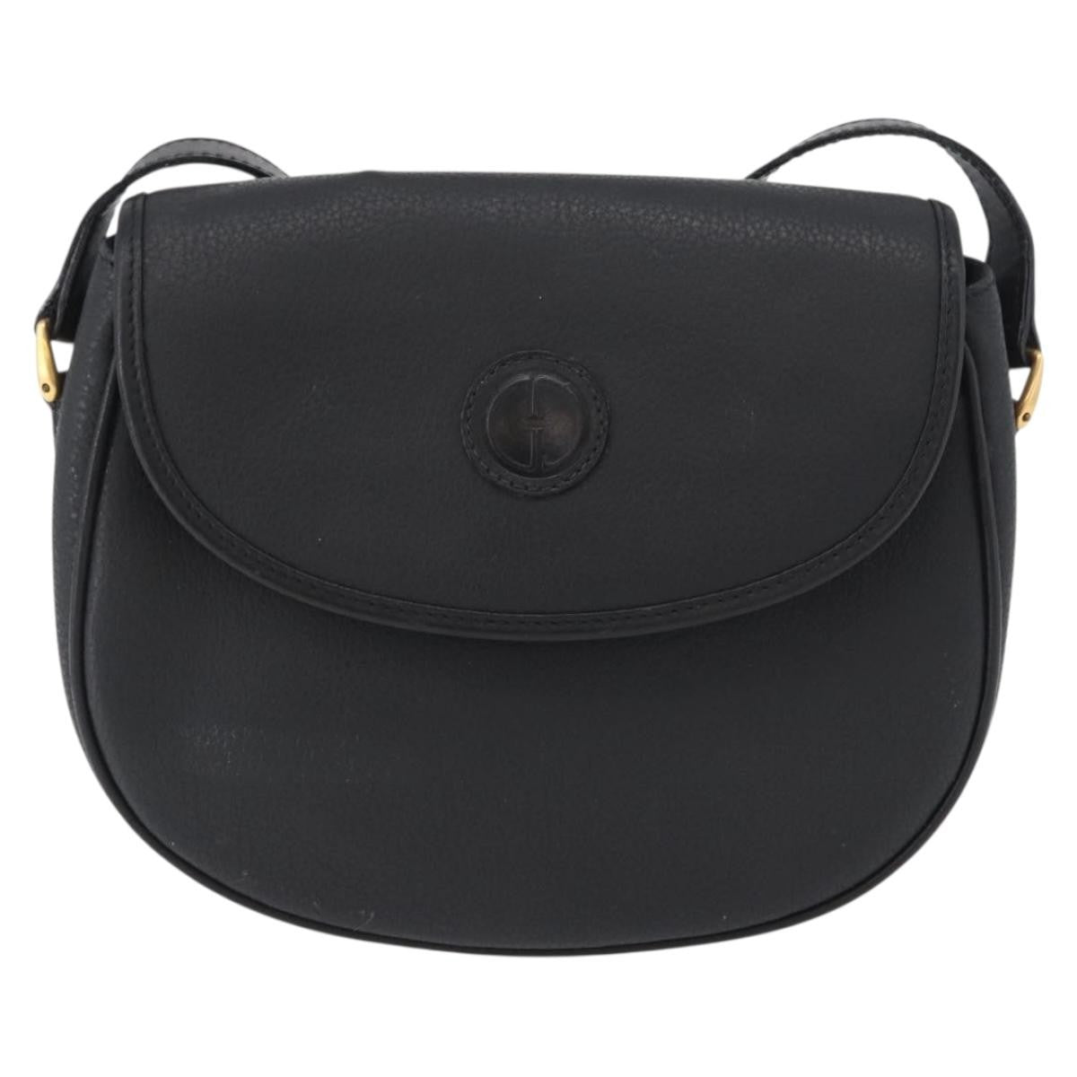 Gucci Vintage Shoulder Bag Leather, BLACK, LEATHER, Shoulder bag