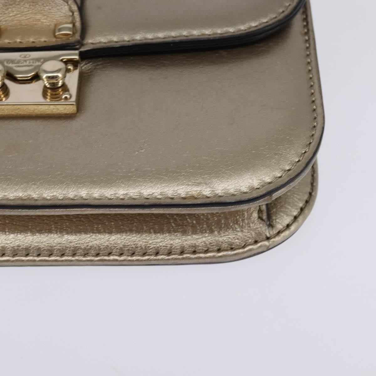 Valentino Garavani Glam Lock Shoulder Bag Leather, GOLD, LEATHER, Shoulder bag