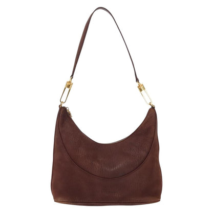 Bvlgari Medallion Frame Shoulder Bag Leather, BROWN, LEATHER, Shoulder bag