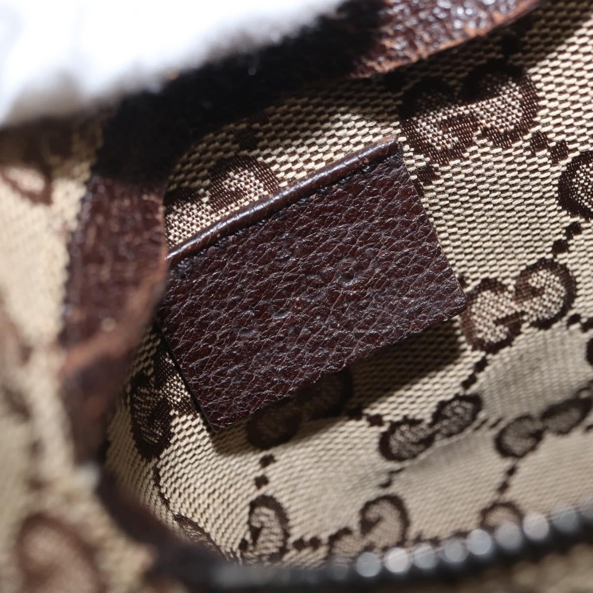 Gucci Vintage Double Belt Bag GG Canvas with Leather, BEIGE, CANVAS, Clutche & pouche