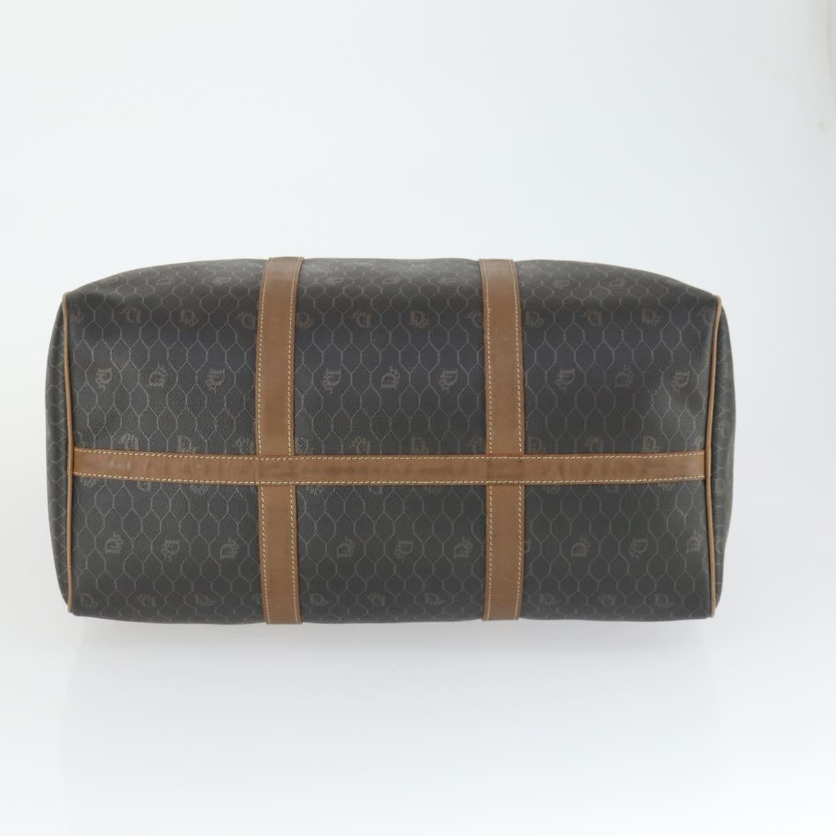 Christian Dior Vintage Honeycomb Boston bag Canvas and Leather, BLACK, CANVAS, Travel bag