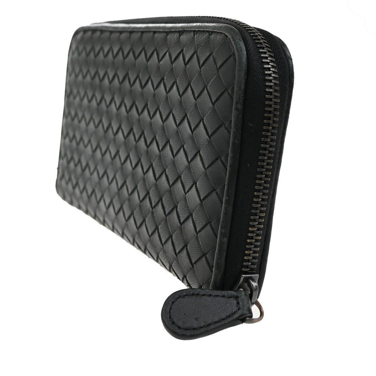 Bottega Veneta Intrecciato Wallet Leather, BLACK, LEATHER, Wallets