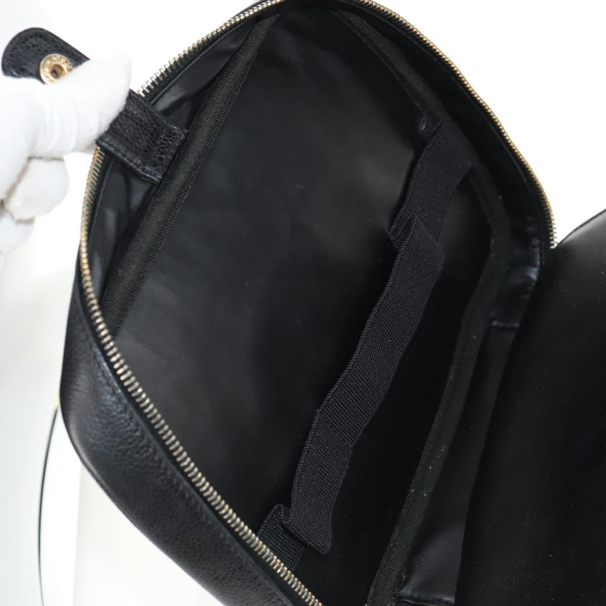 Chanel Vintage Timeless Zip Around Vanity Case Caviar, Black, Leather, Clutch