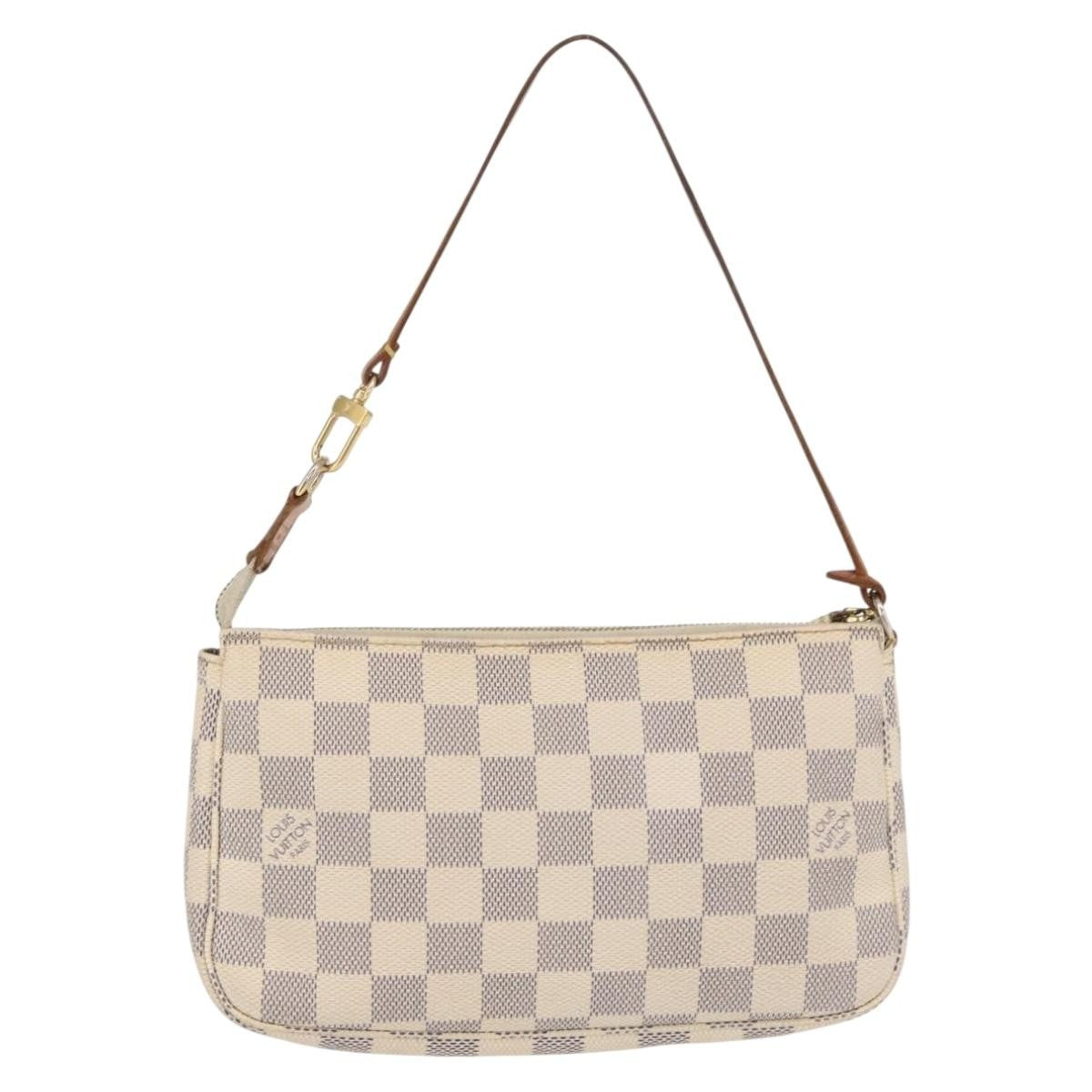 Louis Vuitton Pochette Accessoires NM Damier, BEIGE, CANVAS, Clutche & pouche