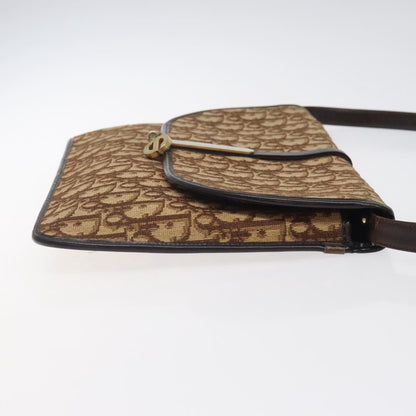 Christian Dior Vintage Trotter Shoulder Bag Canvas, BROWN, CANVAS, Shoulder bag