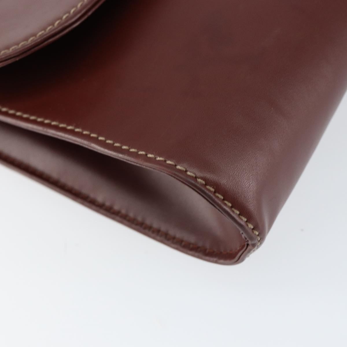 cartier Must de Cartier Clutch bag Leather, BURGUNDY, LEATHER, Clutche & pouche