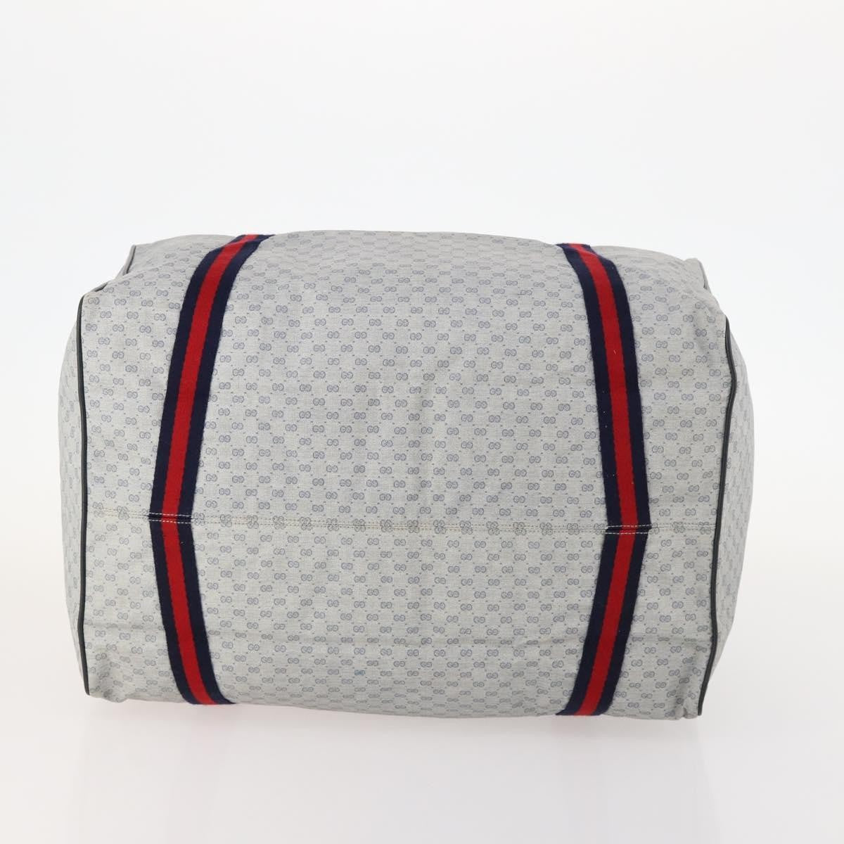 Gucci Web Trim Weekend Duffle Bag GG Coated Canvas, Navy, Canvas, Travel Bag