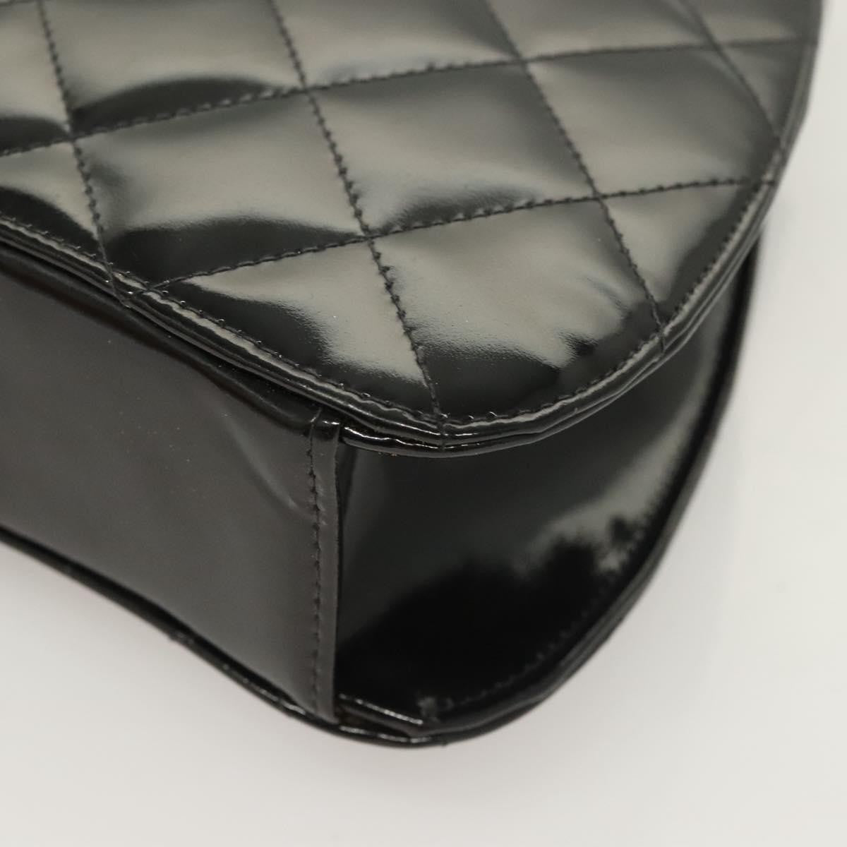 Chanel Vintage ID Bracelet Flap Bag Quilted Patent, BLACK, PATENT_LEATHER, Handbag