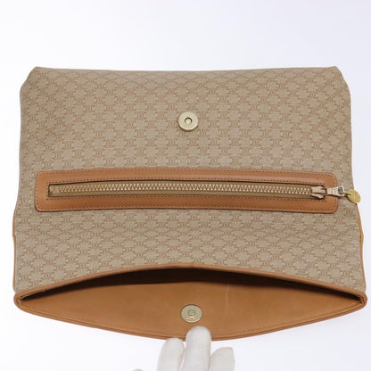 Celine Macadam Pochette Classic, BEIGE, LEATHER, Clutche & pouche