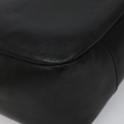 Salvatore Ferragamo Gancini Shoulder Bag Leather, BLACK, LEATHER, Shoulder bag