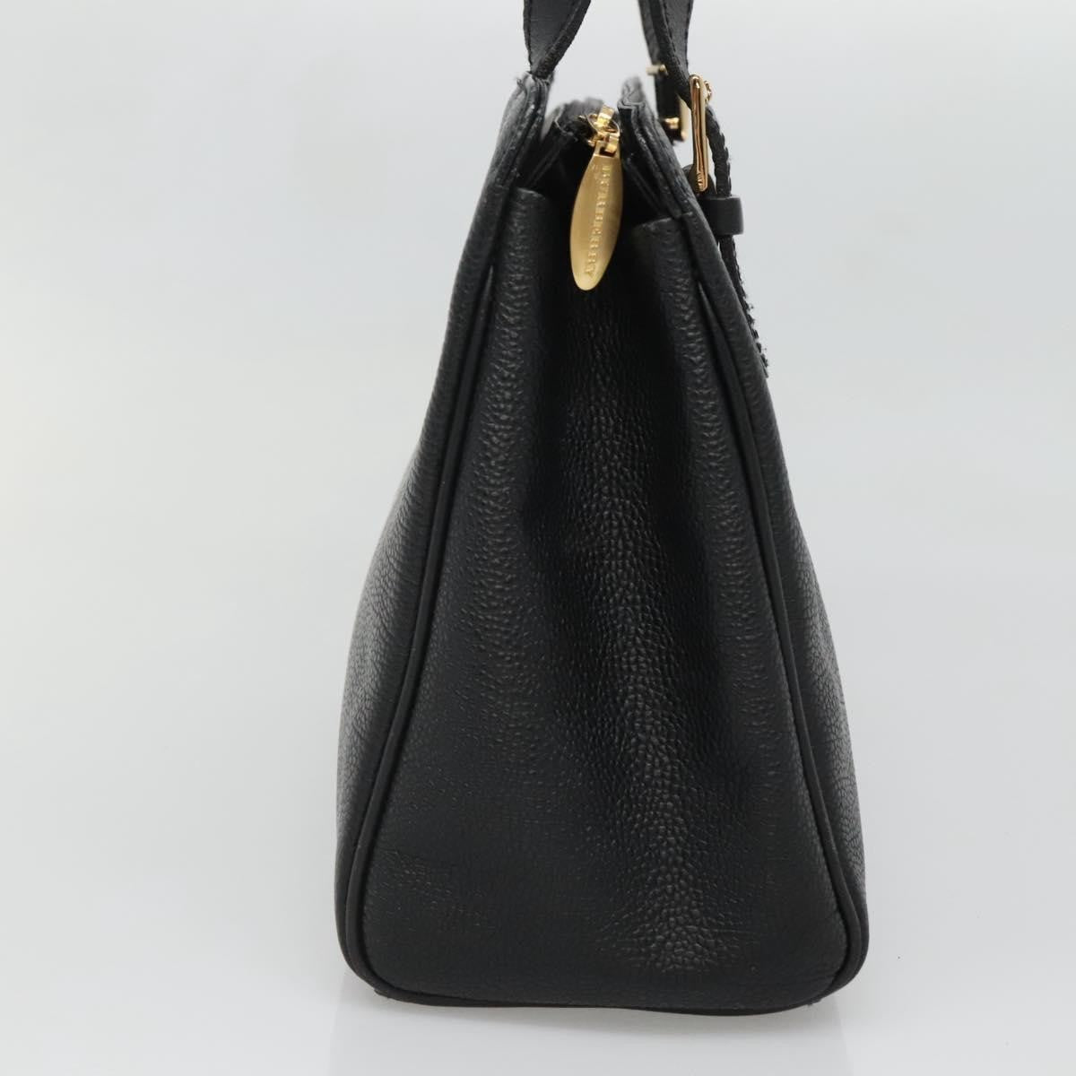 Burberry Vintage Handbag Leather, BLACK, LEATHER, Handbag