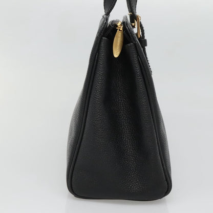 Burberry Vintage Handbag Leather, BLACK, LEATHER, Handbag