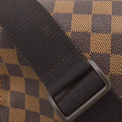 Louis Vuitton Naviglio Handbag Damier, Brown, Canvas, Shoulder Bag