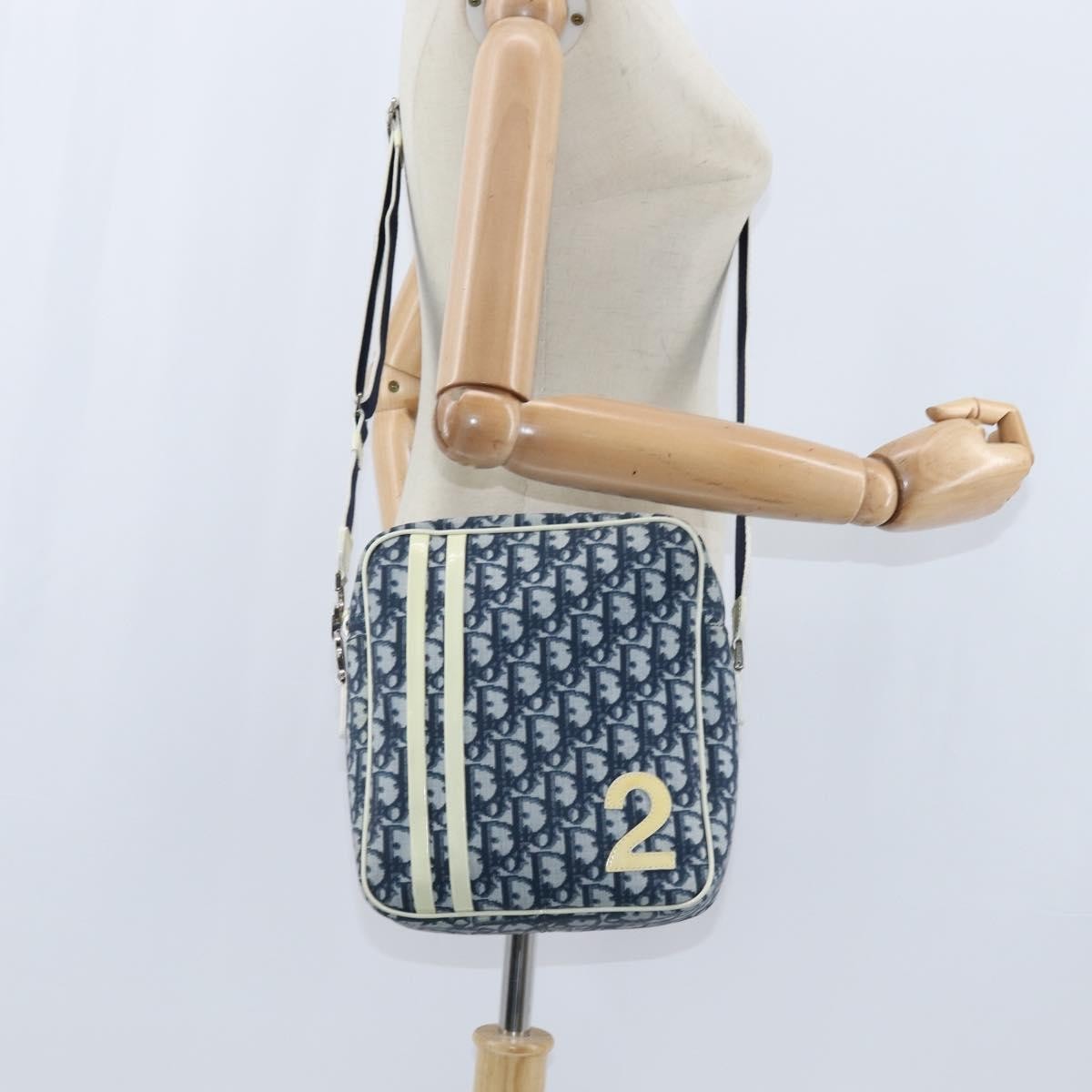 Christian Dior Trotter shoulder bag Canvas, BLUE, CANVAS, Shoulder bag