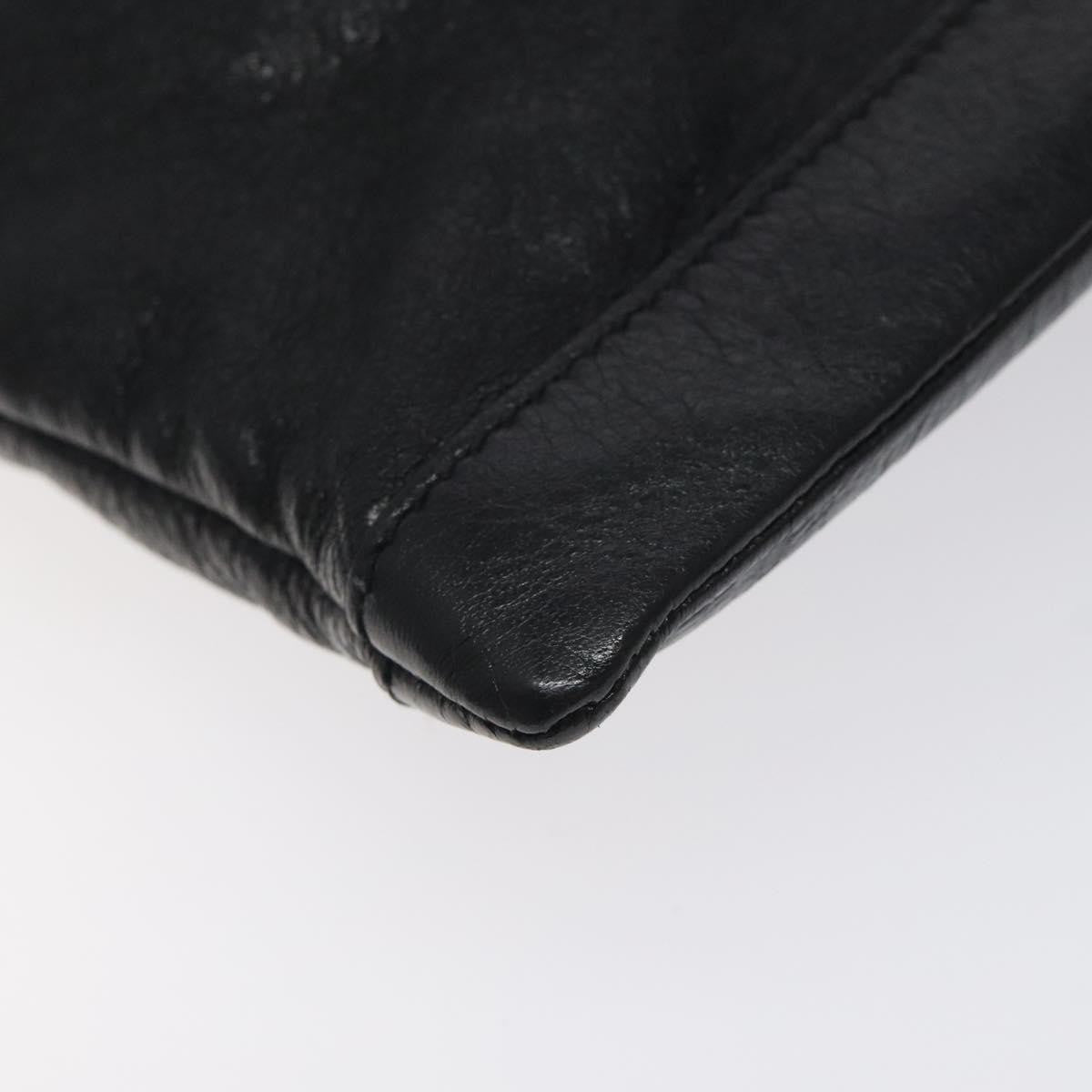 Balenciaga Classic City Clip Pouch Leather, BLACK, LEATHER, Clutche & pouche