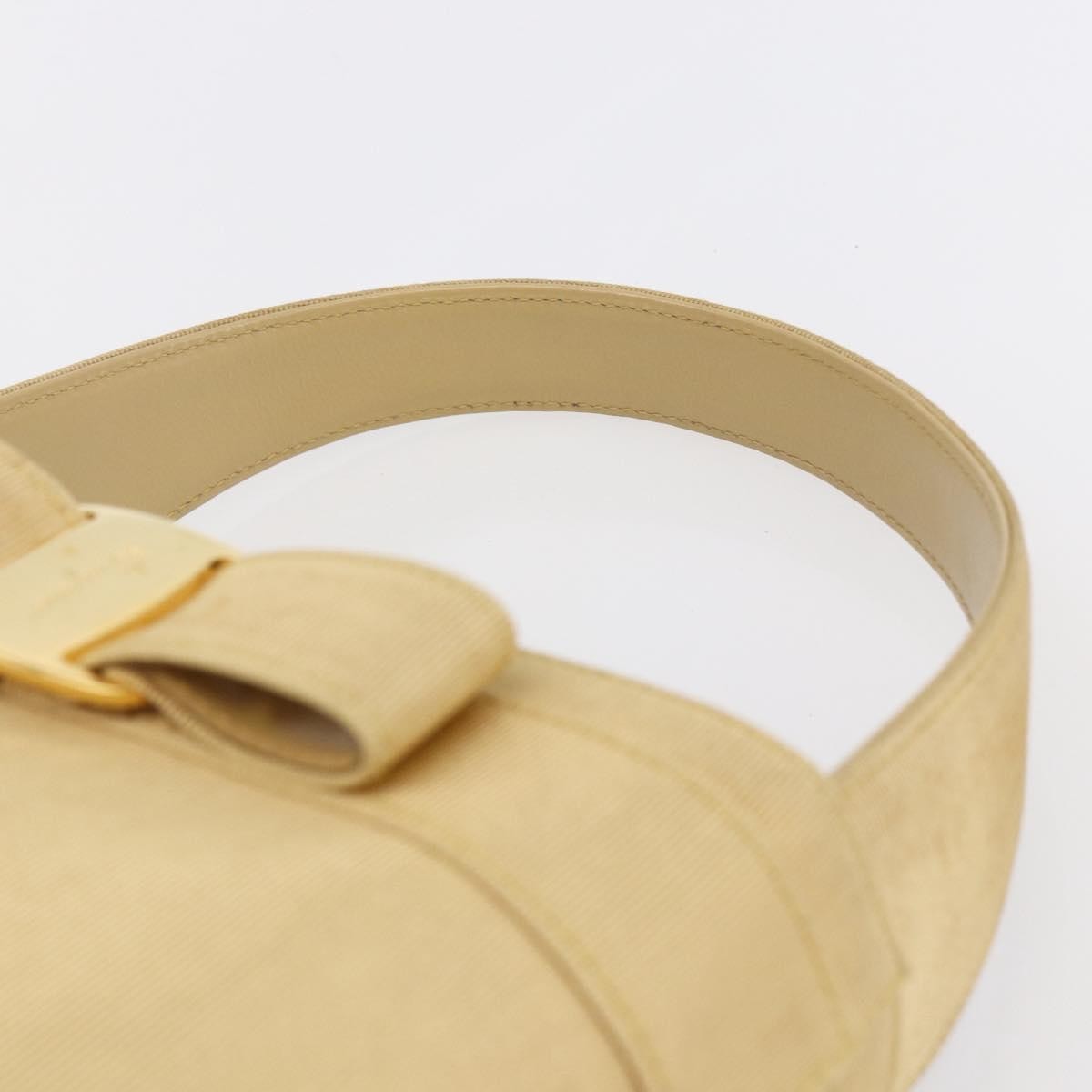 Salvatore Ferragamo Vala Handbag Canvas, YELLOW, CANVAS, Handbag