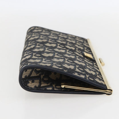 Christian Dior Vintage Trotter Pouch Canvas, NAVY, CANVAS, Clutche & pouche