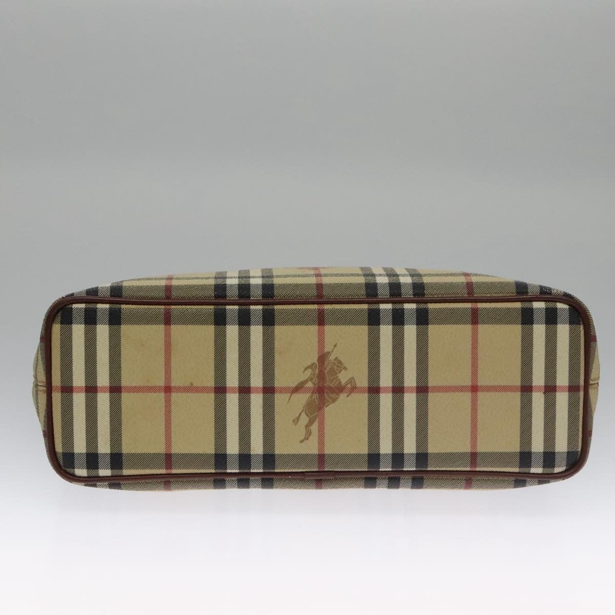 Burberry Top Handle Tote Haymarket Coated Canvas, BEIGE, CANVAS, Tote bag