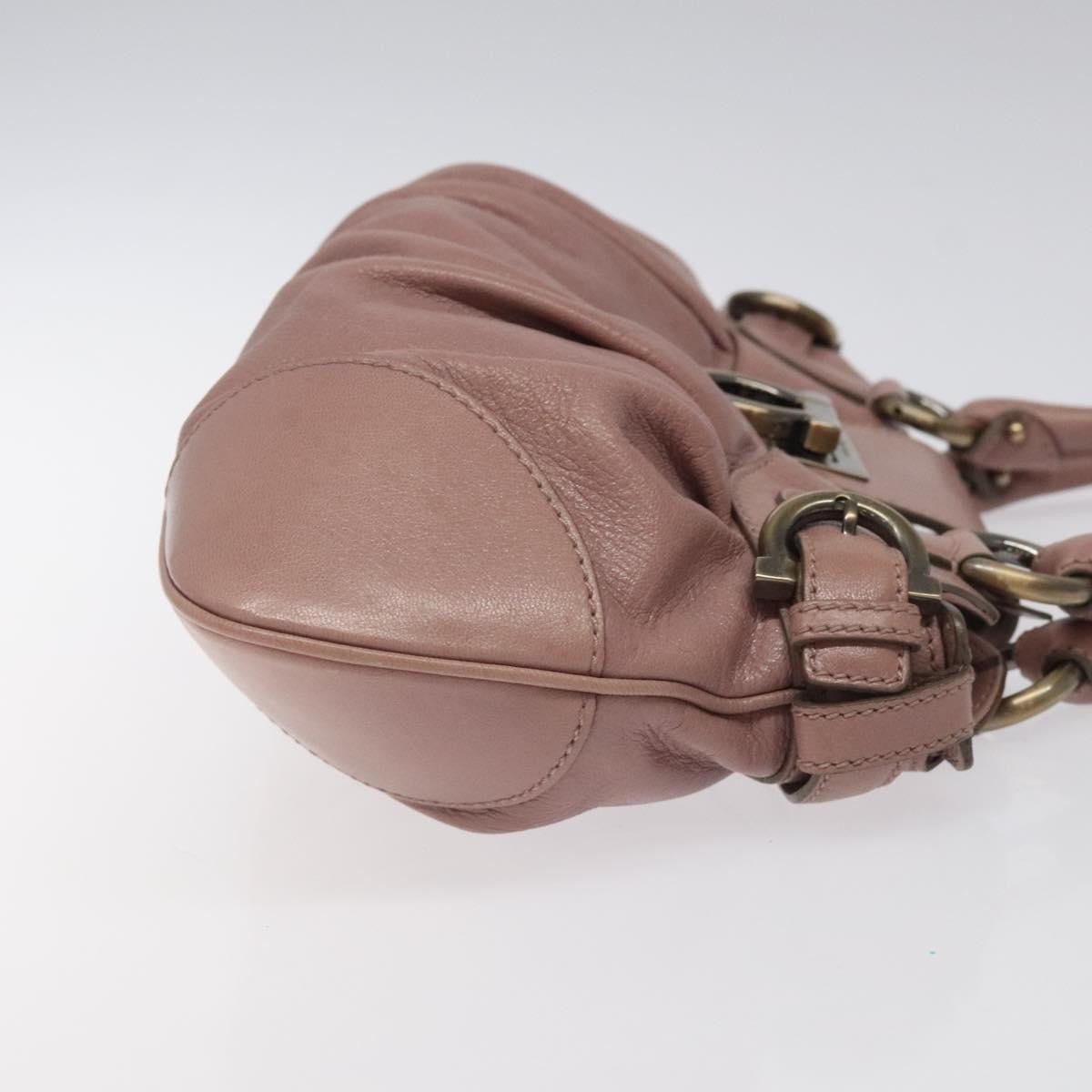 Salvatore Ferragamo Marisa Satchel Leather, PINK, LEATHER, Handbag