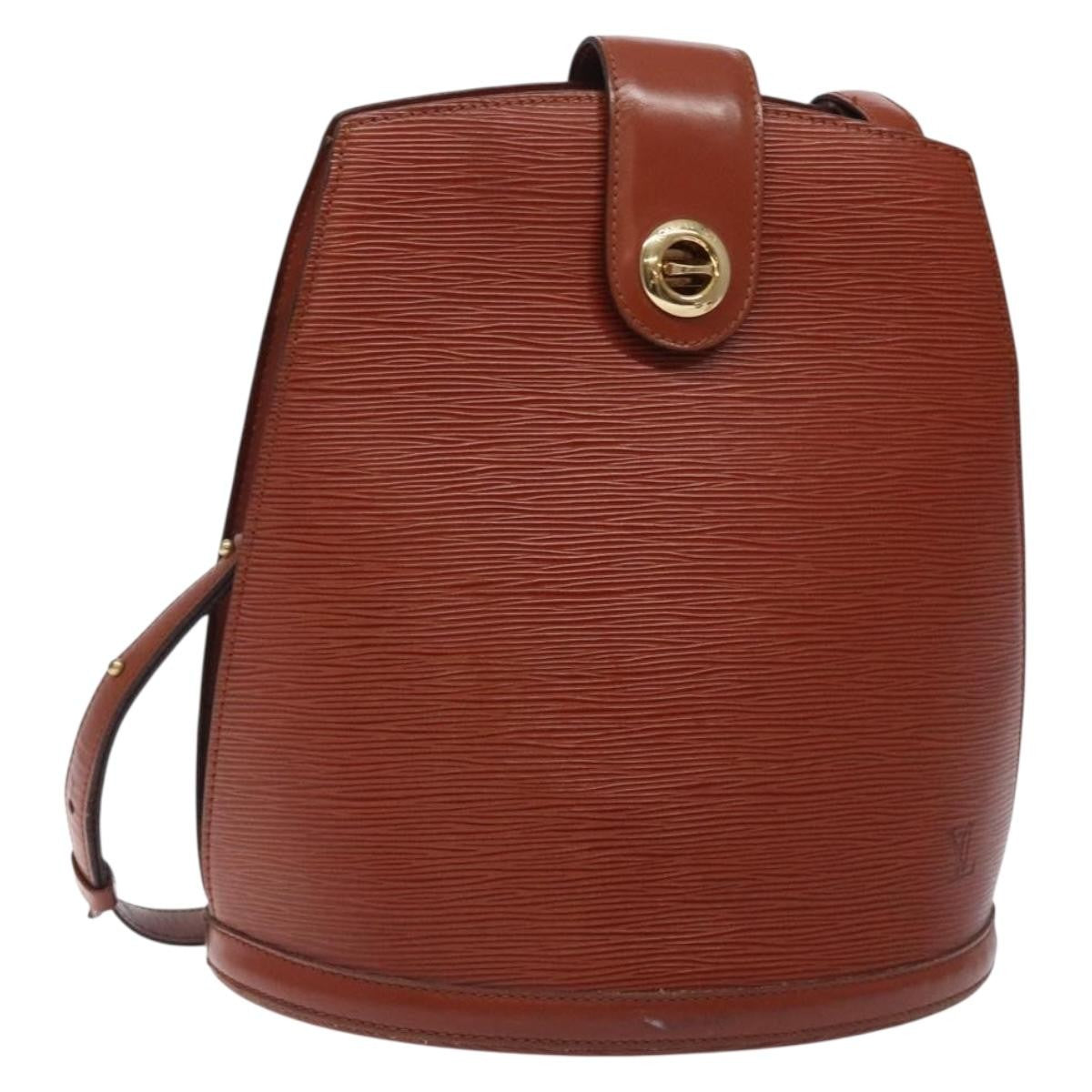 Louis Vuitton Cluny Shoulder Bag Epi Leather, BROWN, LEATHER, Shoulder bag