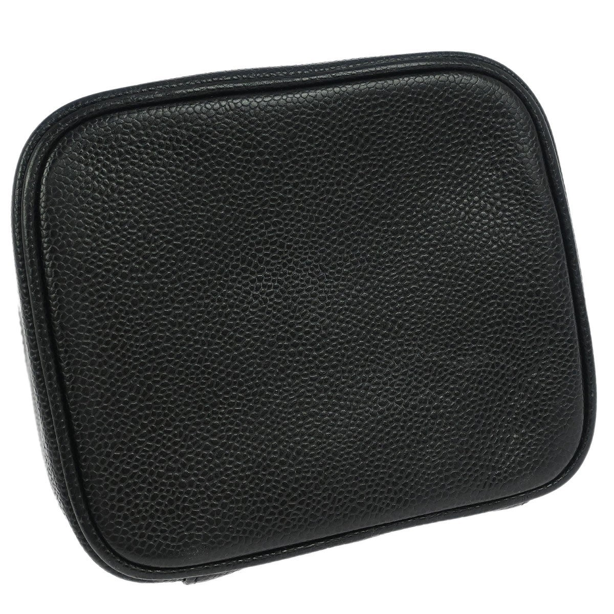 Chanel Vintage Timeless Cosmetic Case Caviar, BLACK, LEATHER, Handbag