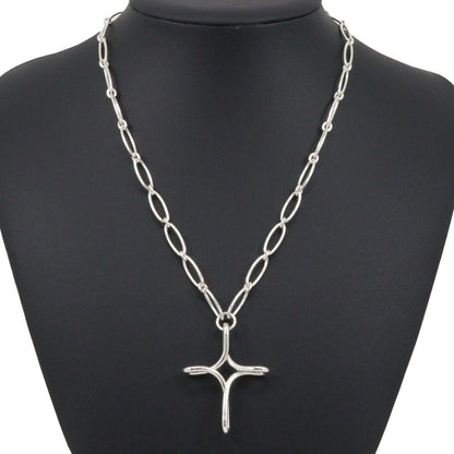 Tiffany & Co. Elsa Peretti Infinity Cross Pendant Necklace Silver 925, SILVER, SILVER, Necklace