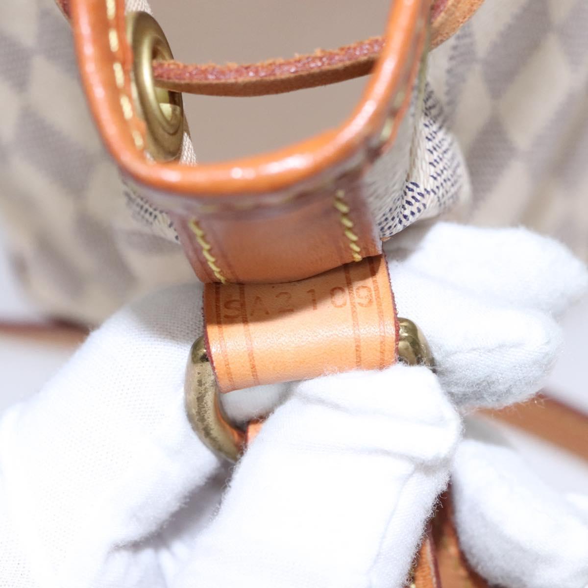 Louis Vuitton Noe Shoulder bag Damier azur, WHITE, CANVAS, Shoulder bag