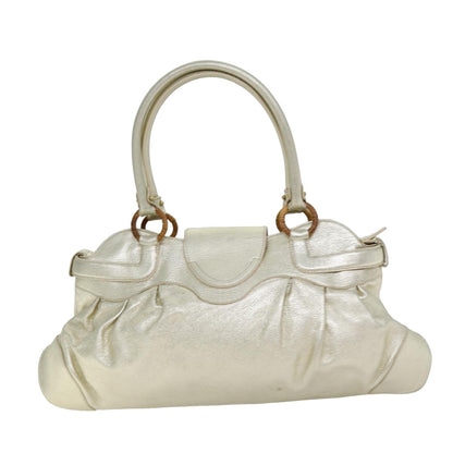 Salvatore Ferragamo Marisa Satchel Leather, GOLD, LEATHER, Handbag