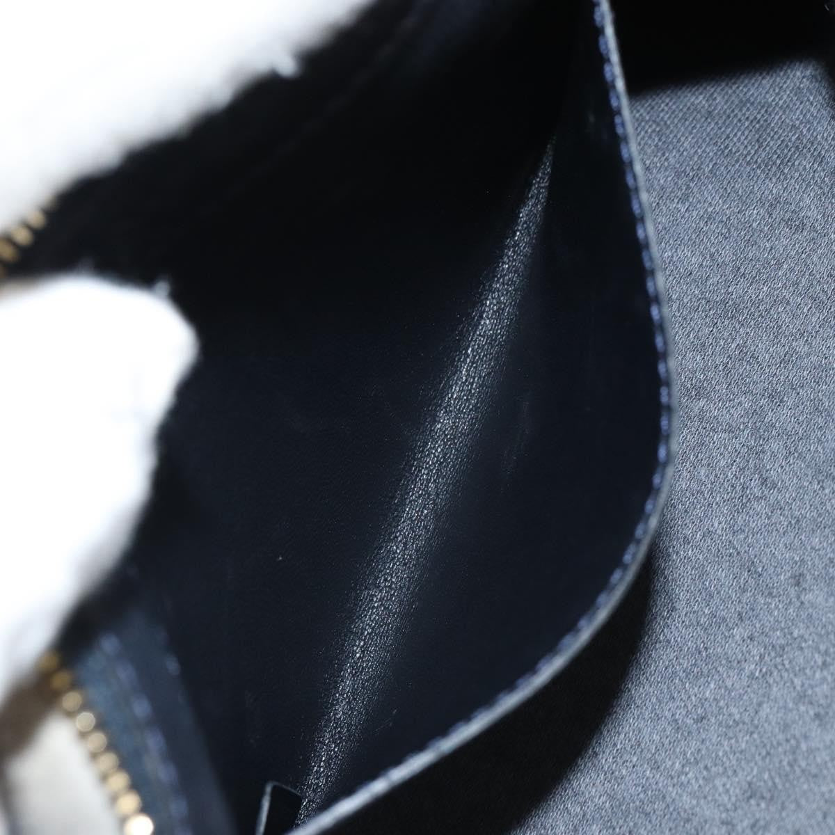 Celine Vintage Shoulder Bag Leather, NAVY, LEATHER, Shoulder bag