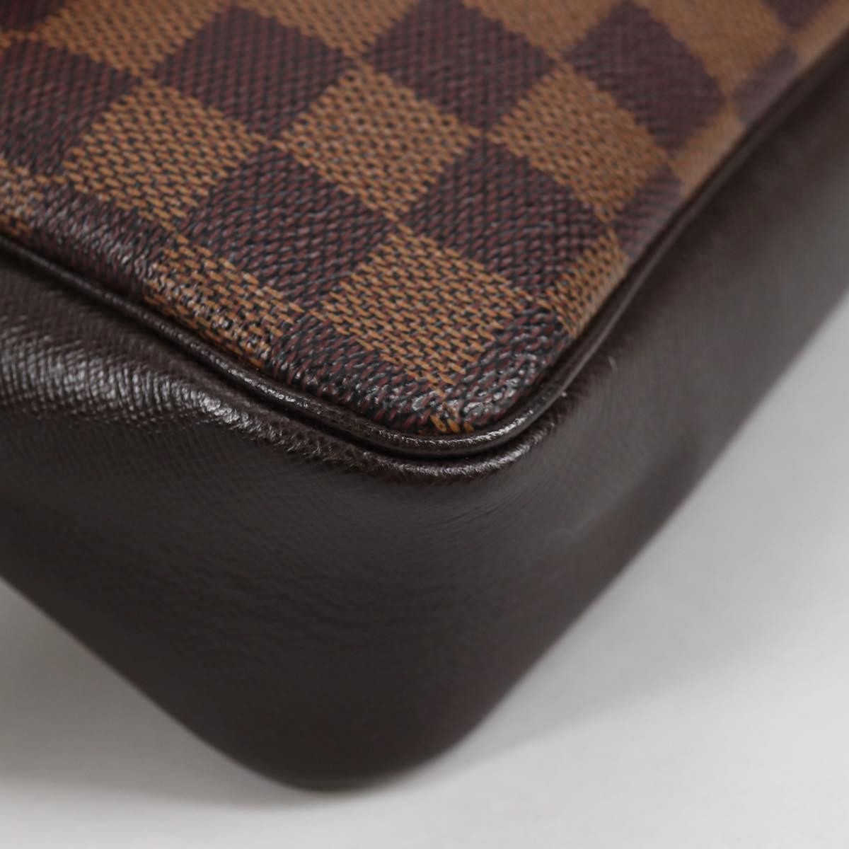 Louis Vuitton Trousse Make Up Bag Damier, BROWN, CANVAS, Clutche & pouche