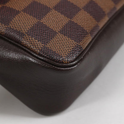 Louis Vuitton Trousse Make Up Bag Damier, BROWN, CANVAS, Clutche & pouche