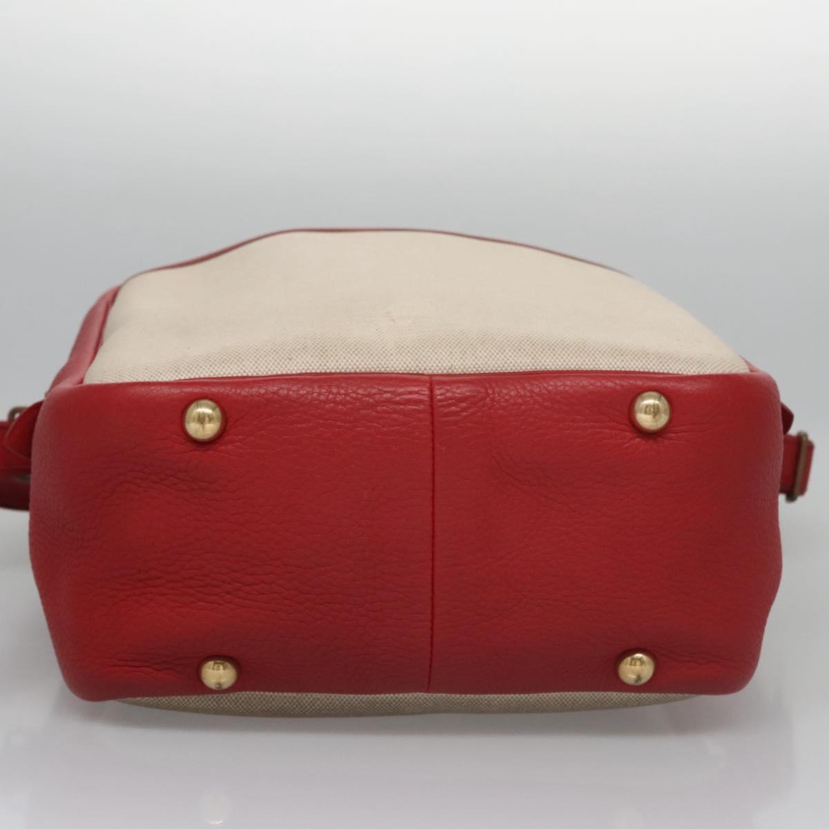 Hermes Victoria Messenger Bag Toile with Leather, BEIGE, CANVAS, Crossbody bag